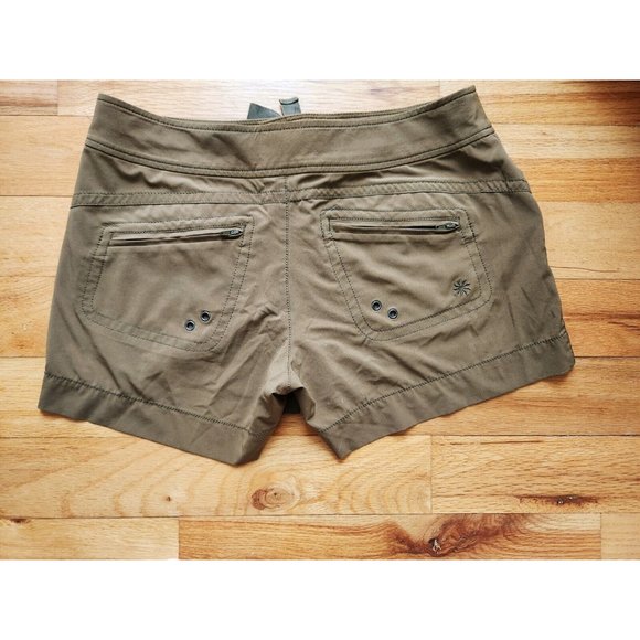 ATHLETA Brownish/Green Drawstring Waist Utility Shorts SZ 4/14.5 x12"Length - Picture 3 of 7